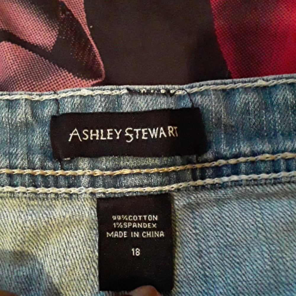 ASHLEY STEWART DESTROYED JEANS